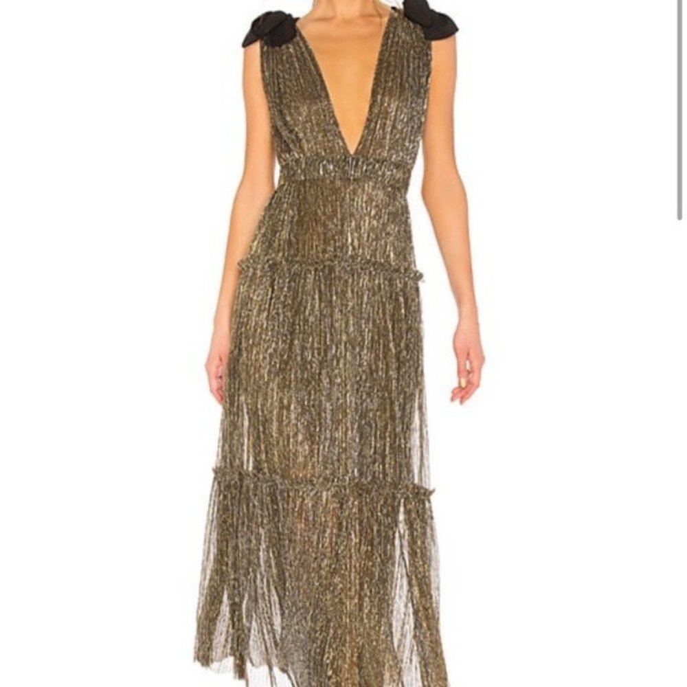 Sabina Musayev Ray Dress in Gold